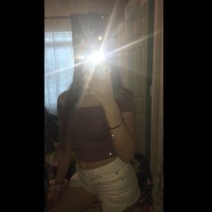 FINAL❗️ striped off the shoulder top